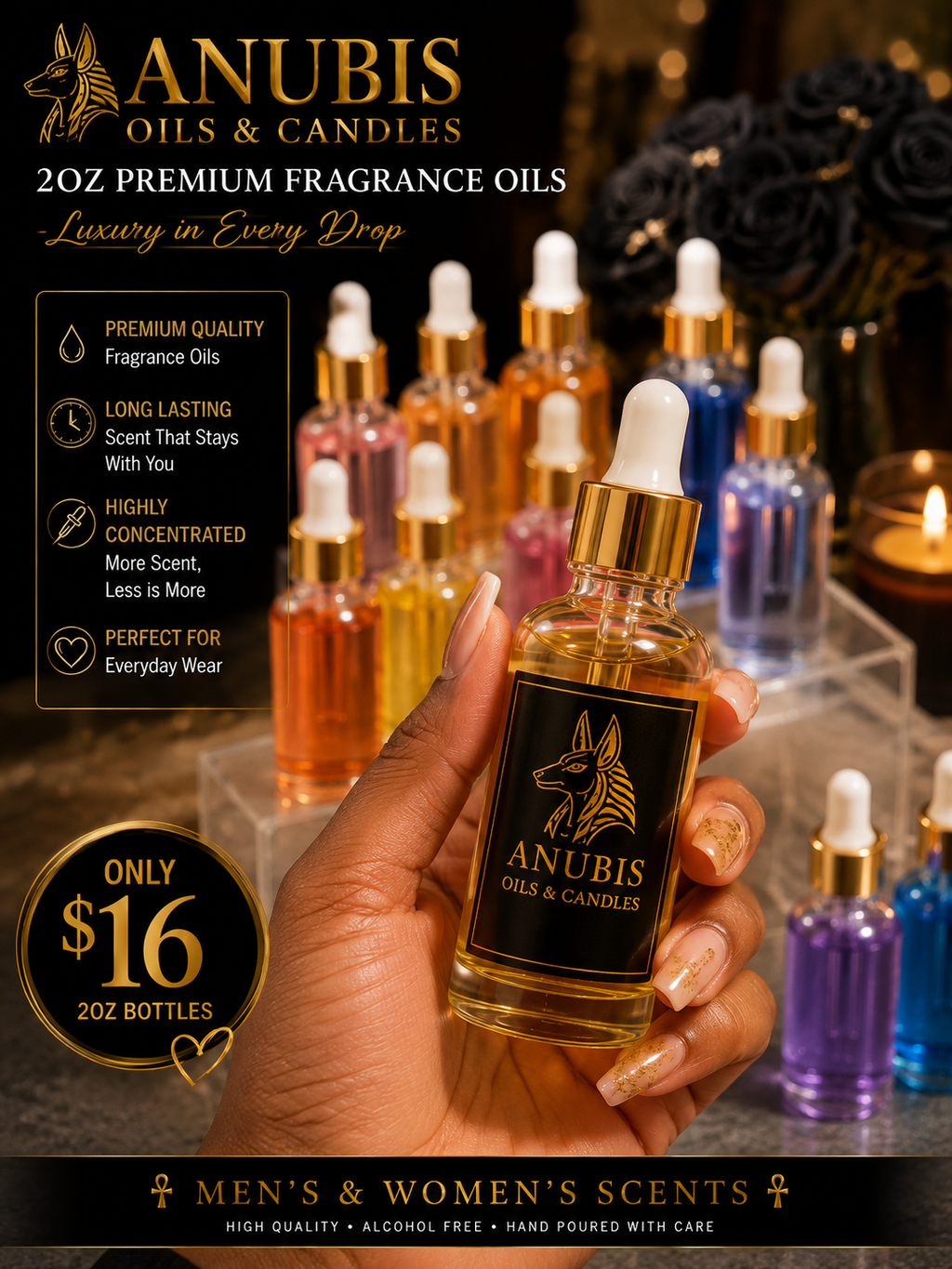 2oz Dropper Bottle Oils Men