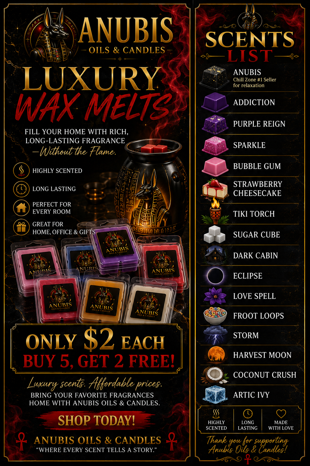 Anubis Wax Melts